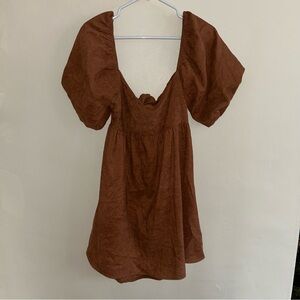 NWT Audrey Parks x Francesca’s Puff Sleeve Textured Mini Dress